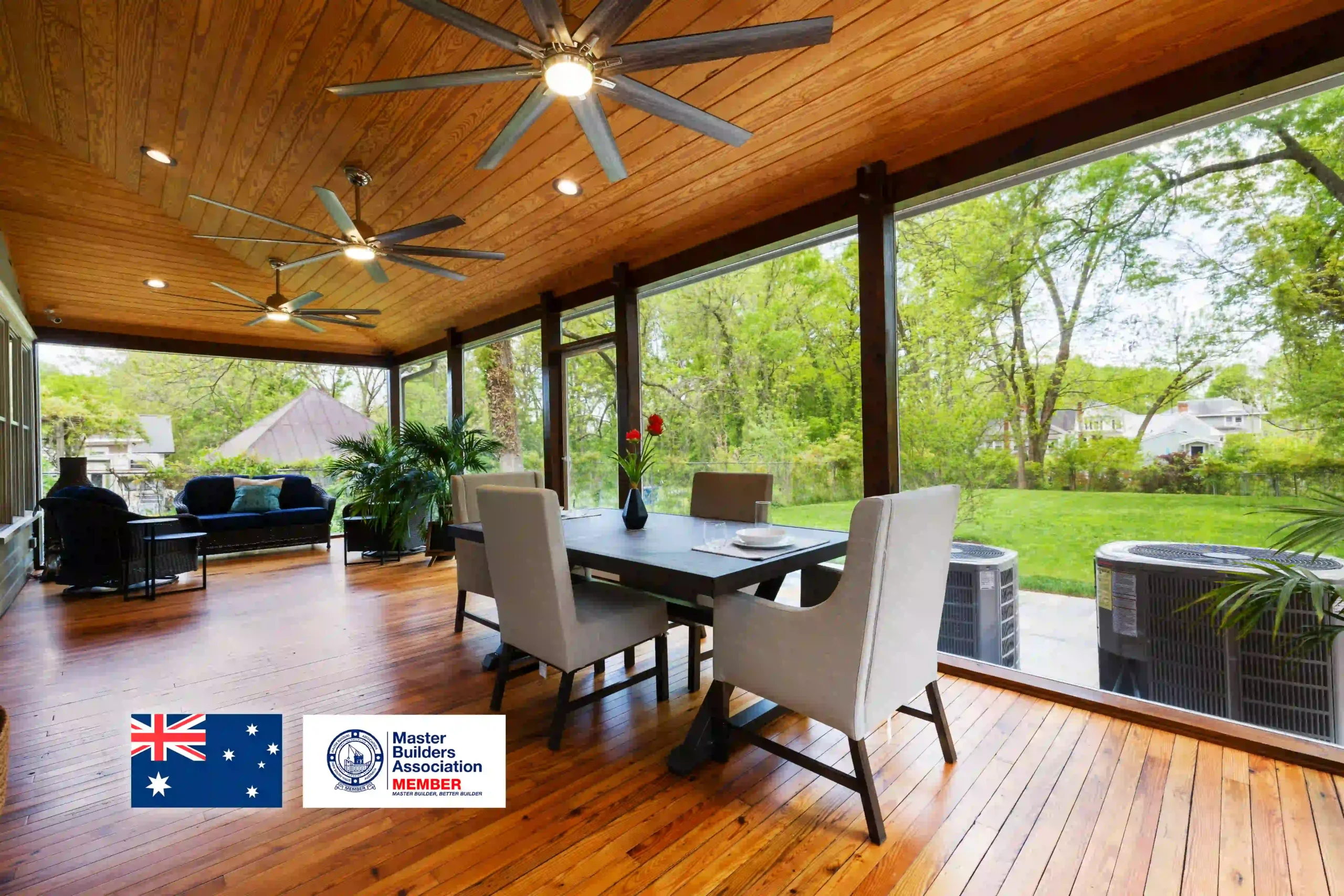 Outdoor area with timber deck and pergola, a setting for happy memories.