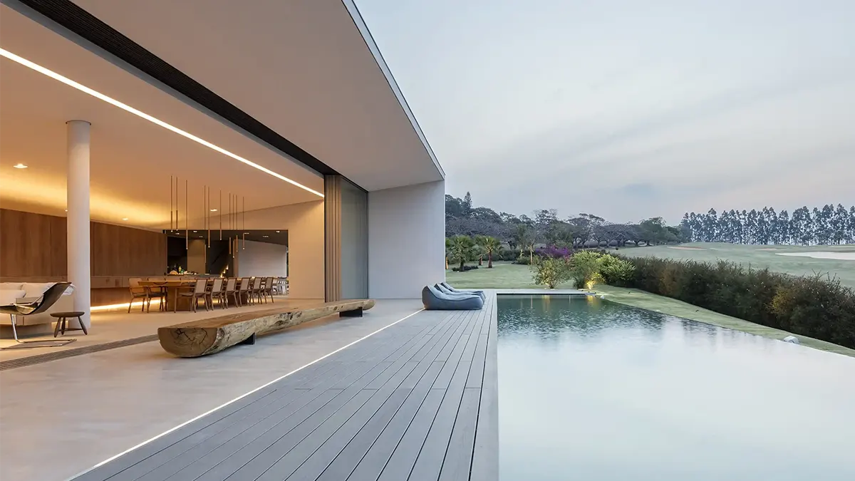 Patio with a gourmet space